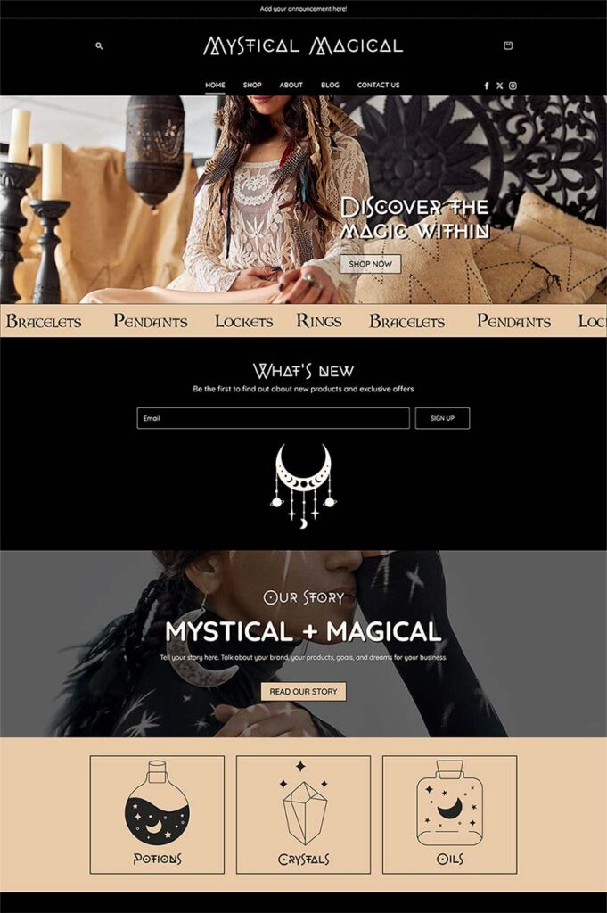 Mystical Magical website template