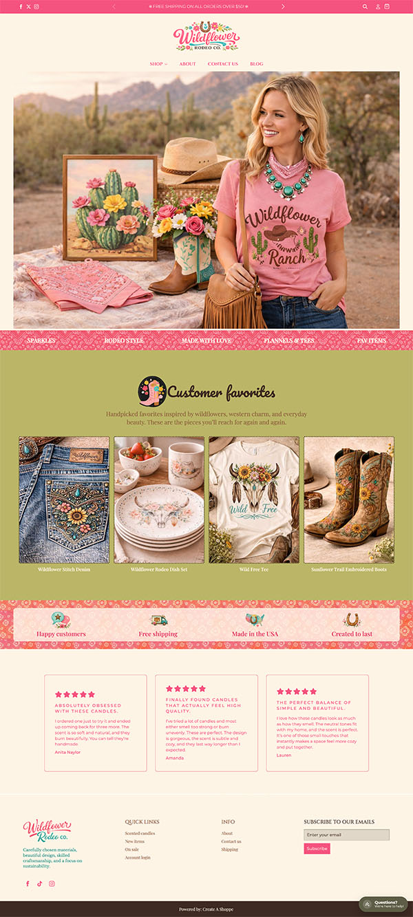 Wildflower full preview template